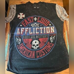 Affliction Women’s Graphic Tee, Size Medium